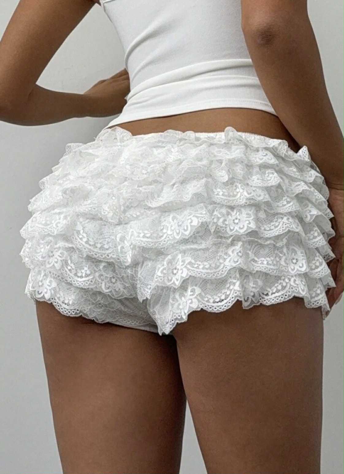 Ruffled Micro Shorts