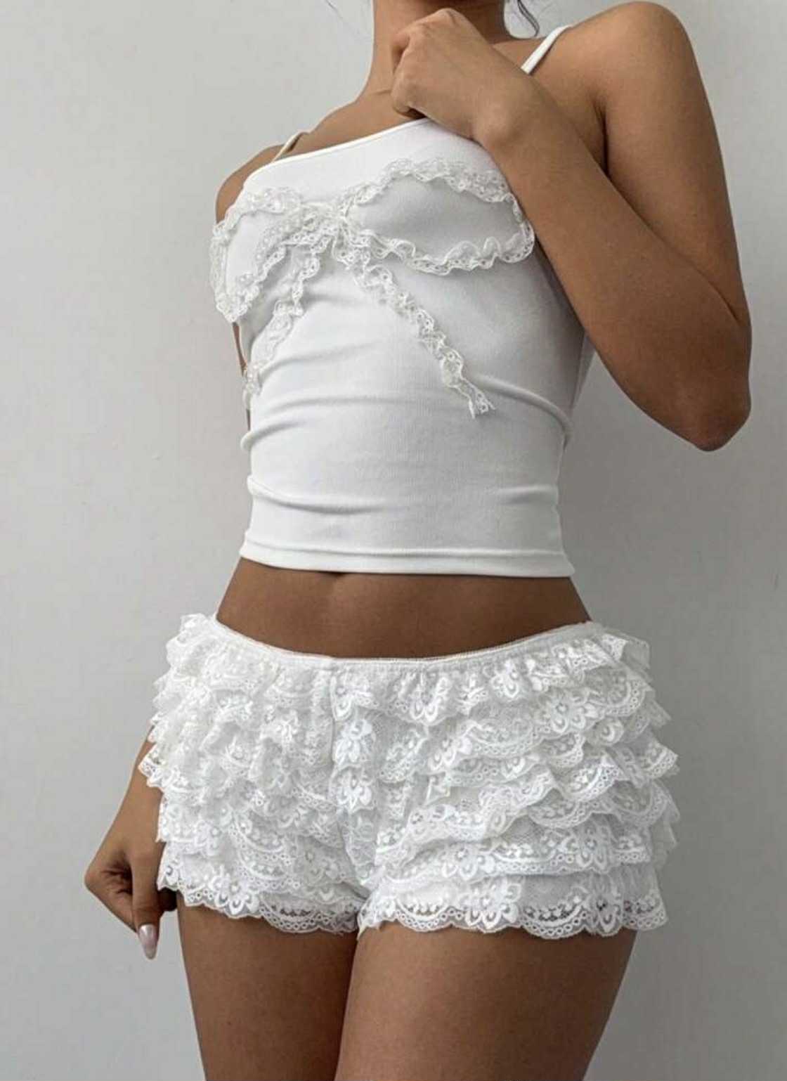 Ruffled Micro Shorts