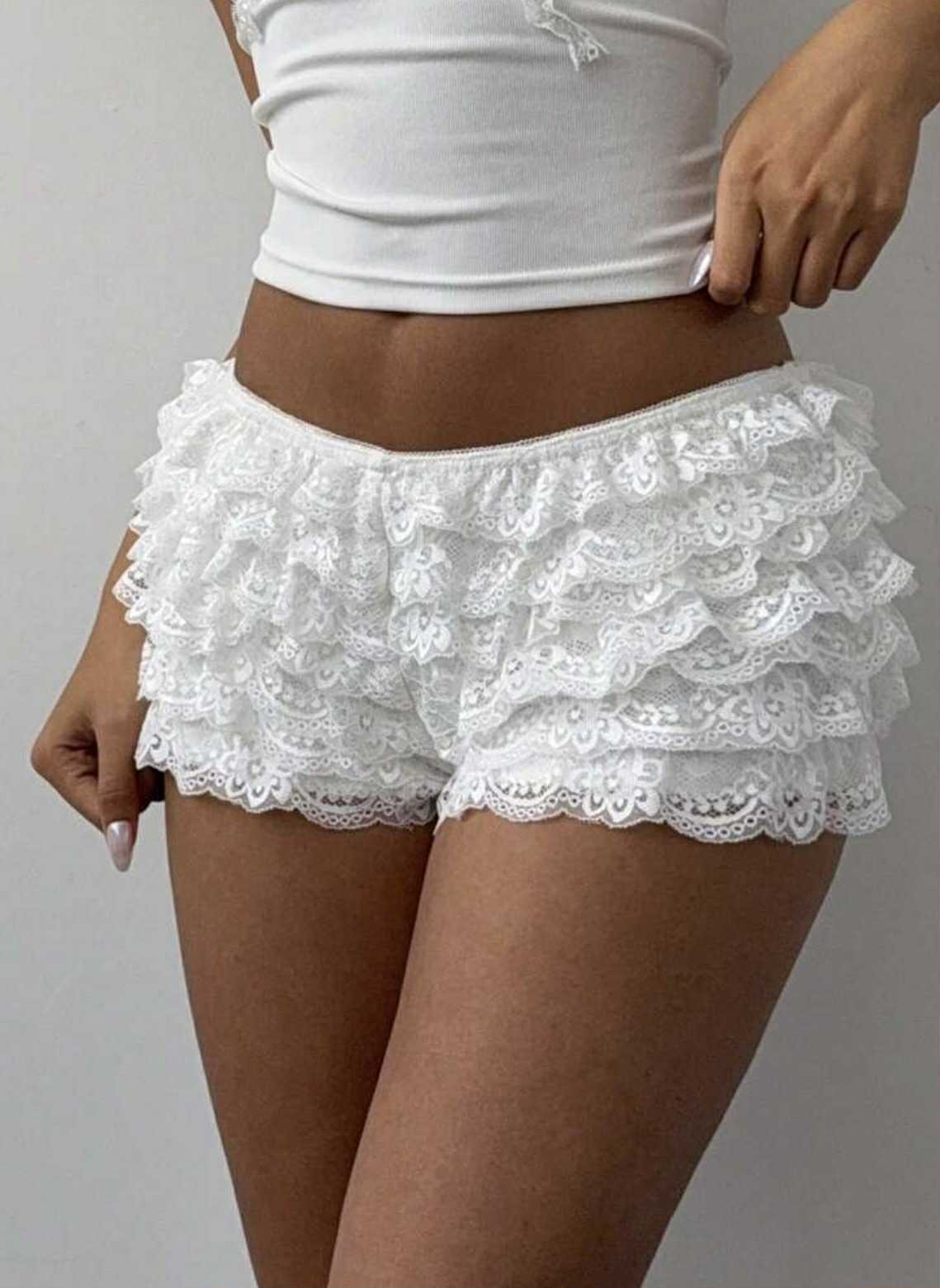 Ruffled Micro Shorts