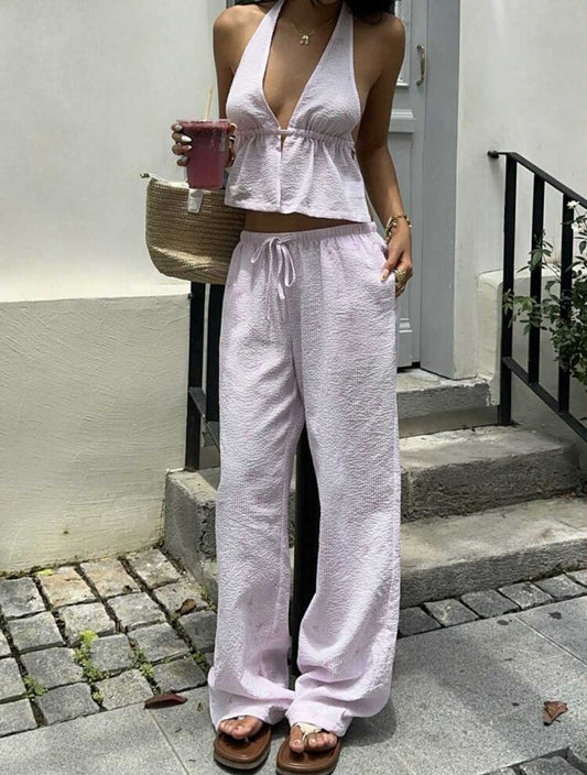 Blush Halter Lounge Set