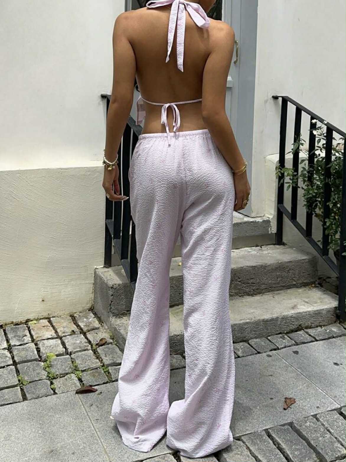 Blush Halter Lounge Set